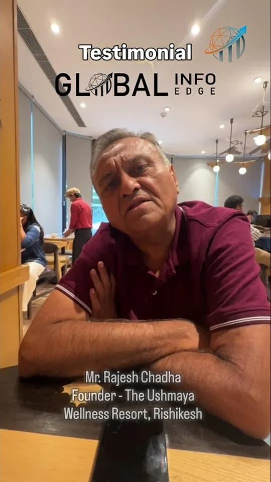 Rajesh Chadha, Founder of The Ushmaya Wellness Resort, Rishikesh — client testimonial
