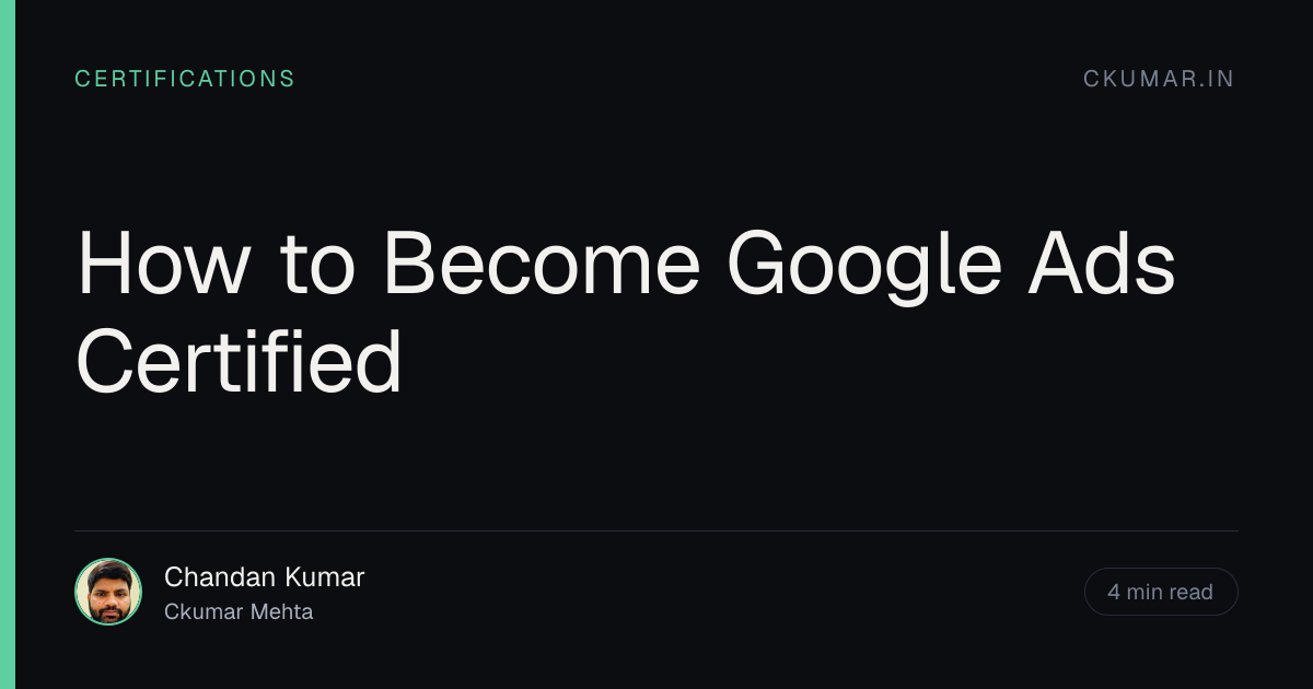 How to Become Google Ads Certified